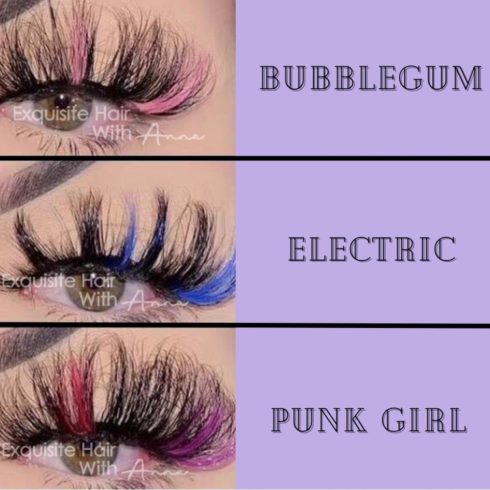 Mink Lashes with Color 25mm